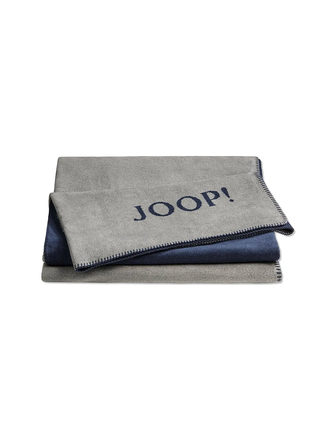 JOOP | Wohndecke "Uni Doubleface" 150x200cm (Anthrazit-Ash) | silber